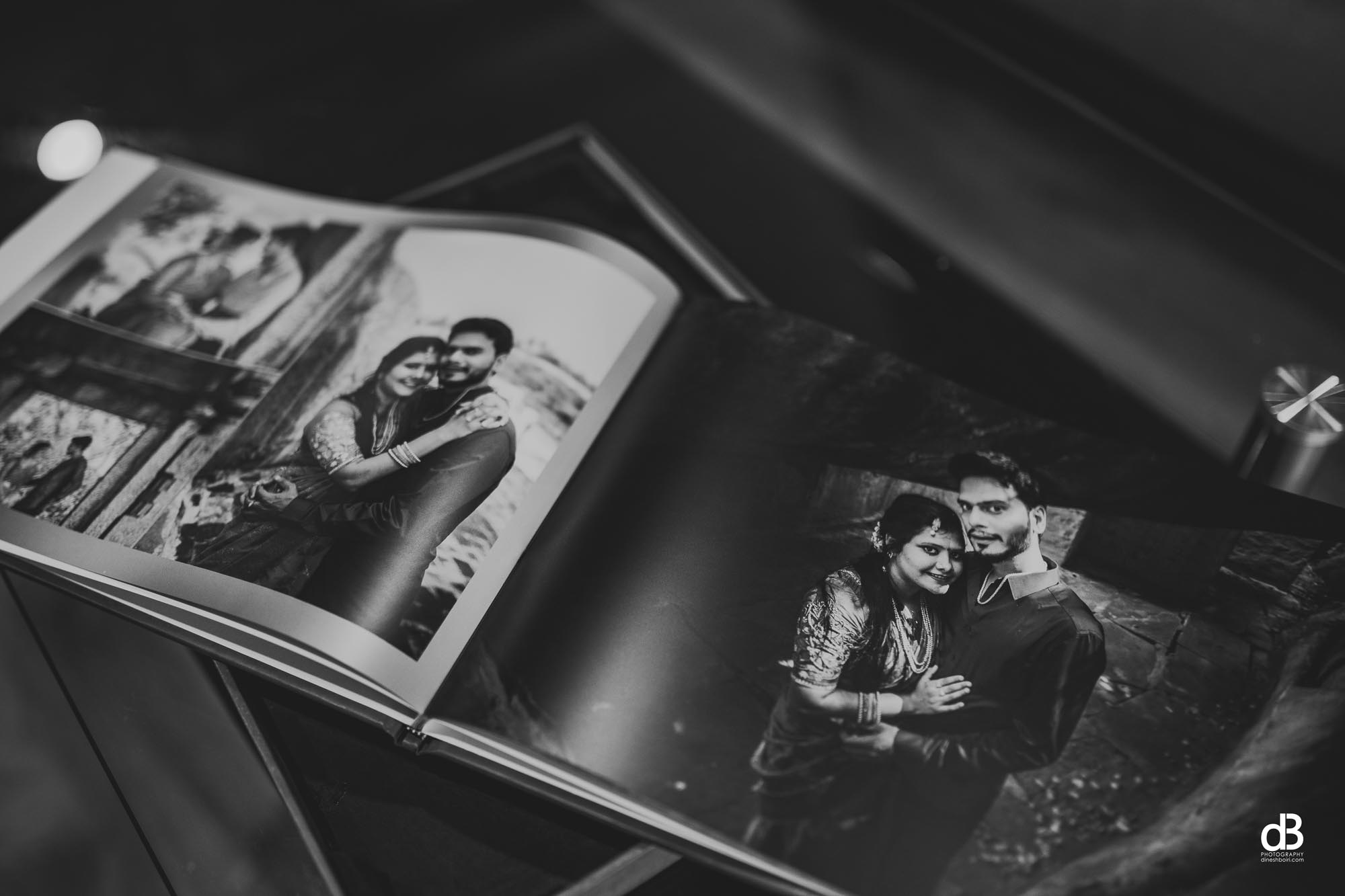 Black White Pre Wedding Album Photography